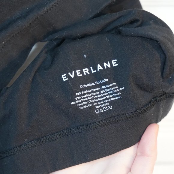 Everlane Cotton Tank Bra Black Size S - Picture 3 of 3